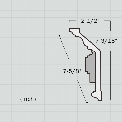 Polyurethane ornate crown moulding