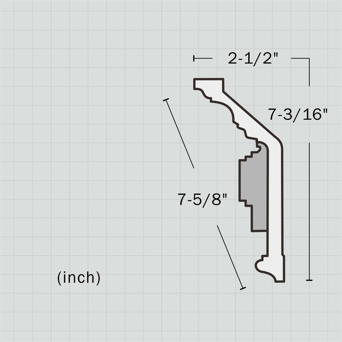 Polyurethane ornate crown moulding