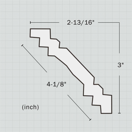 pu grape pattern crown molding trim