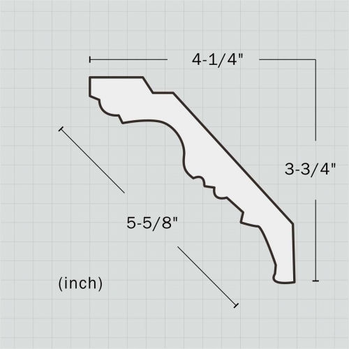 Decorative pu crown molding in bedroom