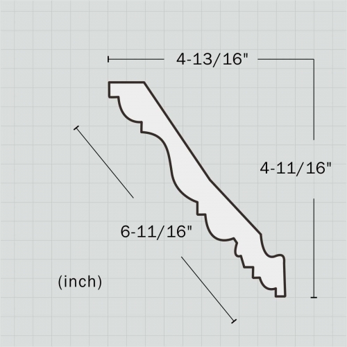 Polyurethane elegant crown molding