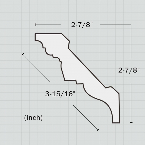 Polyurethane classic dentil crown moulding