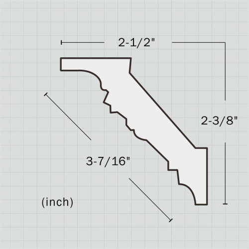 Polyurethane decorative crown ceiling molding