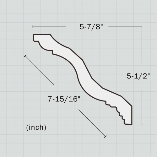 Polyurethane interior crown molding