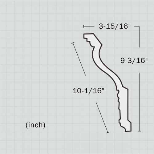 large floral polyurethane crown moldings
