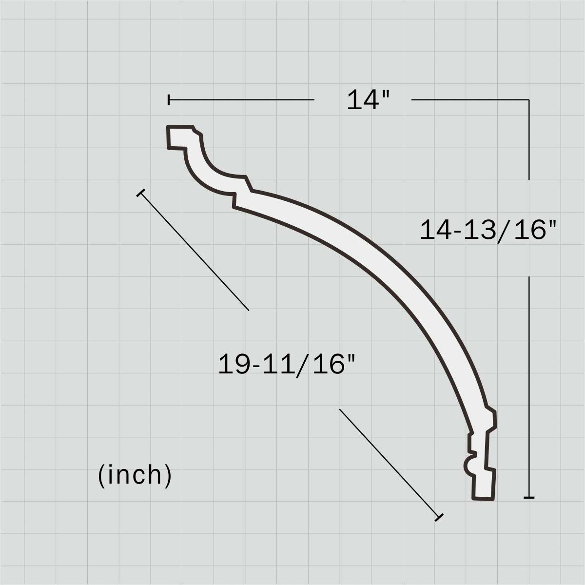 polyurethane ceiling light hollow crown molding