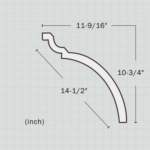 polyurethane pierced led crown molding