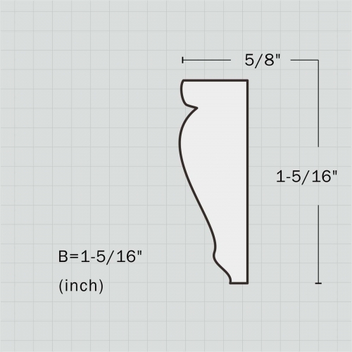 Polyurethane decorative chair rail moulding