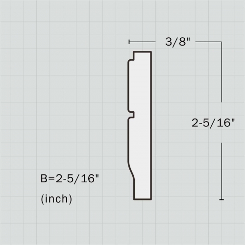 Polyurethane white decorative chair rail moulding