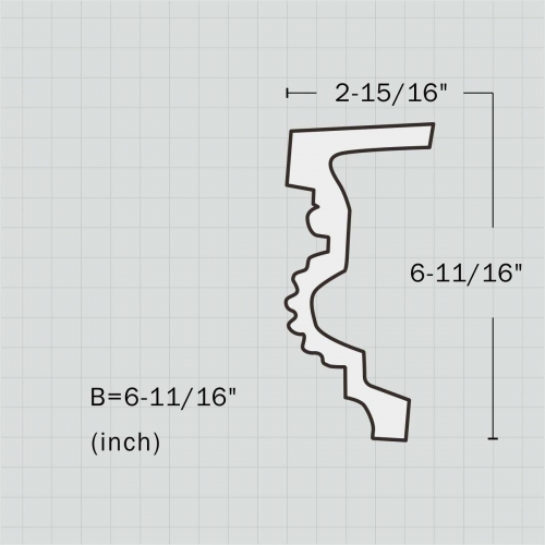 Polyurethane chair rail bathroom wall trim