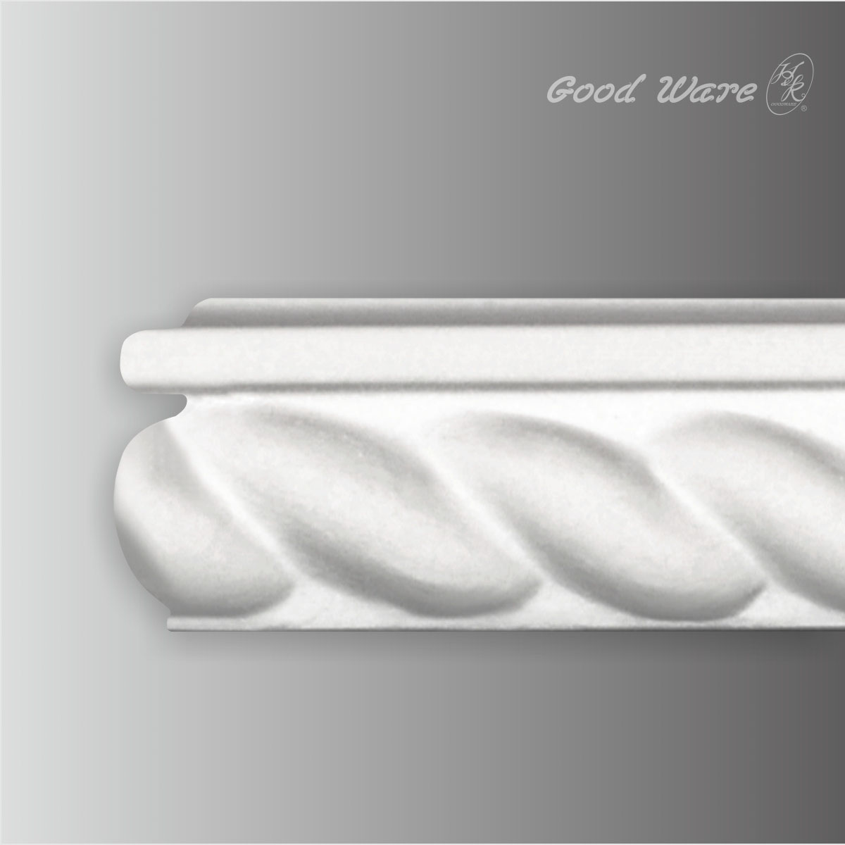 Polyurethane chair rail rope trim moulding