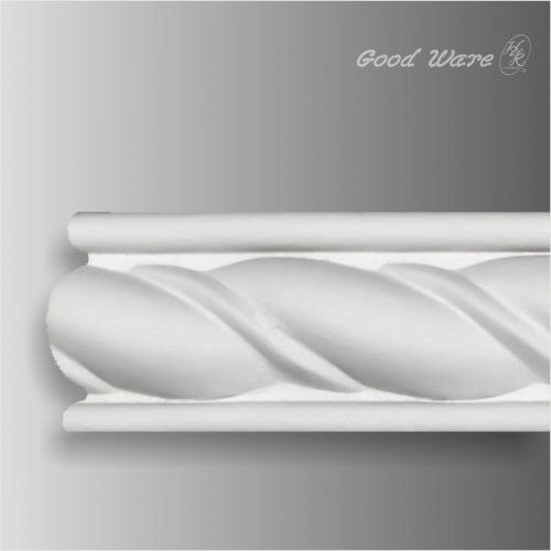 Polyurethane rope chair rail molding