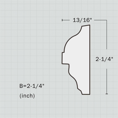 Polyurethane victorian chair rail molding