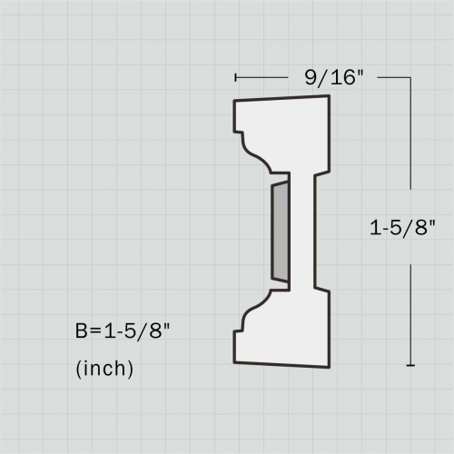 Polyurethane chair rail decorative wall molding