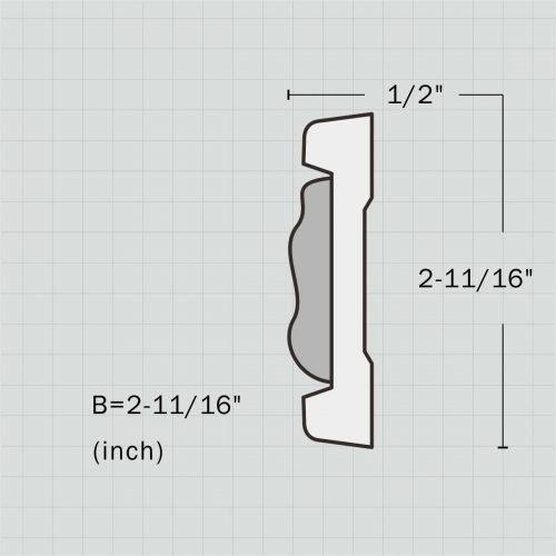 Decorative wall chair rail trim moulding