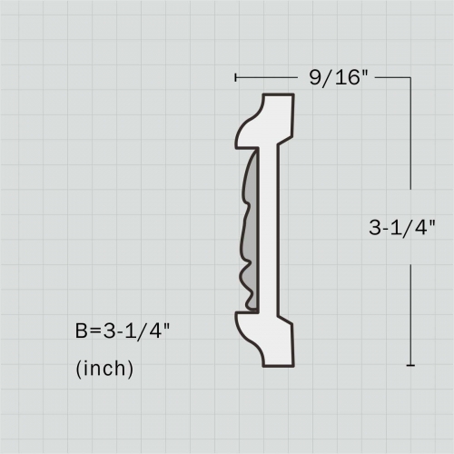 Frieze commercial chair rail molding