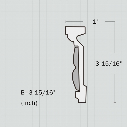 Polyurethane chair rail wall frieze moulding