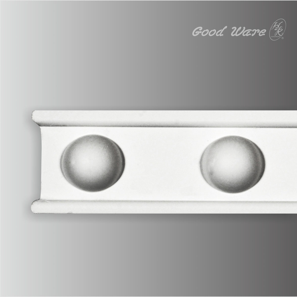 Polyurethane beadboard chair rail molding