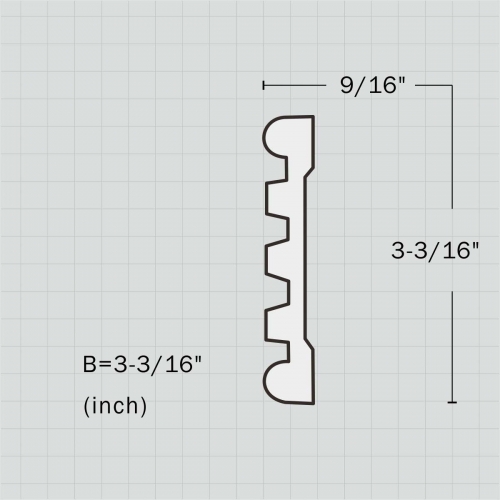 Polyurethane chair rail greek key molding