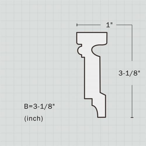 Decorative chair rail lightweight molding
