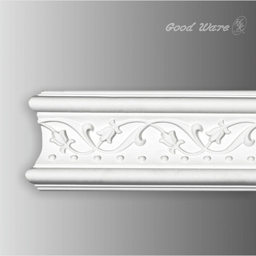 Decorative polyurethane white chair rail