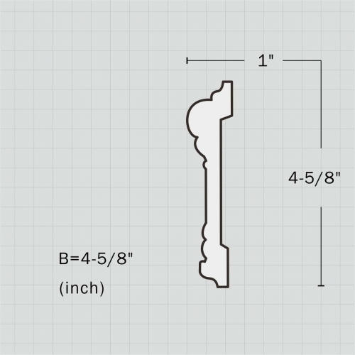 Decorative polyurethane chair rail
