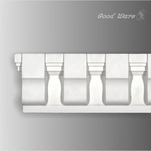 Polyurethane chair rail dentil trim molding