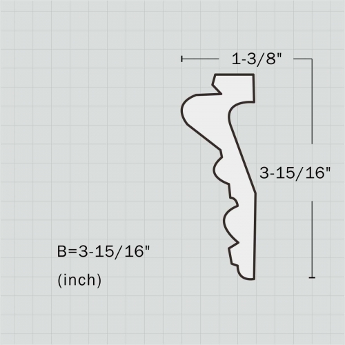 Polyurethane beadboard chair rail moulding