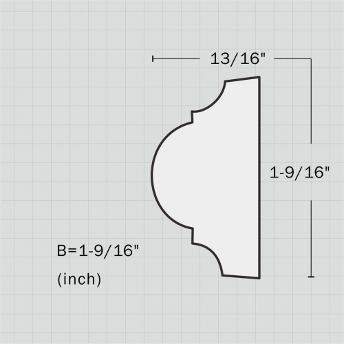 Polyurethane chair rail ceiling trim moulding