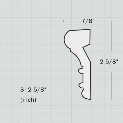 PU chair rail white molding trim
