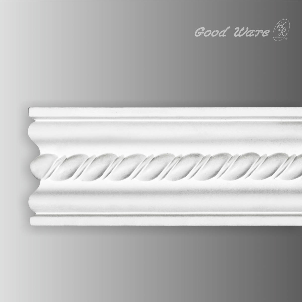 Polyurethane rope chair rail molding