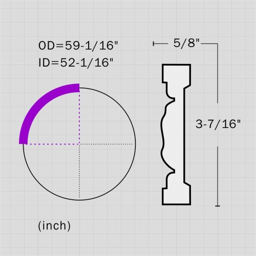 Polyurethane decorative ceiling ring moulding