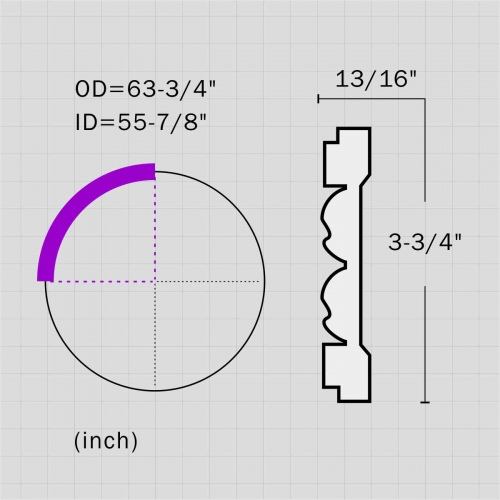 Polyurethane acanthus leaves ceiling ring molding