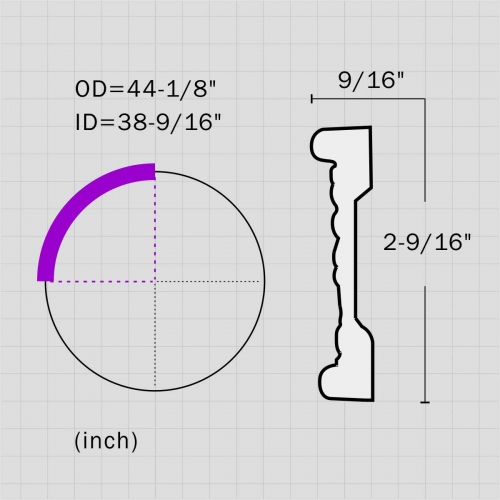 Polyurethane decorative ceiling rims