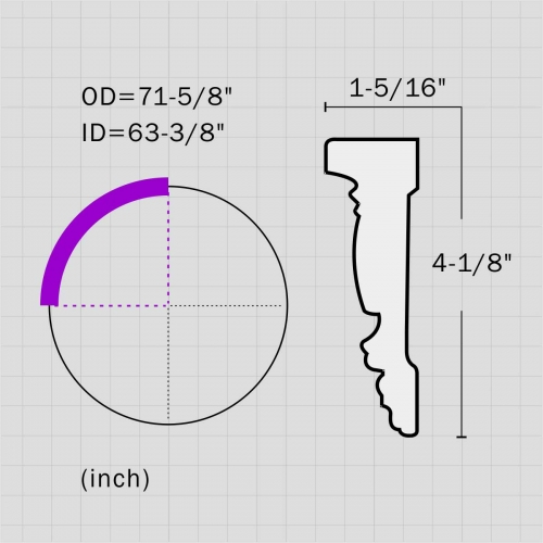 Victorian ceiling ring with bead design