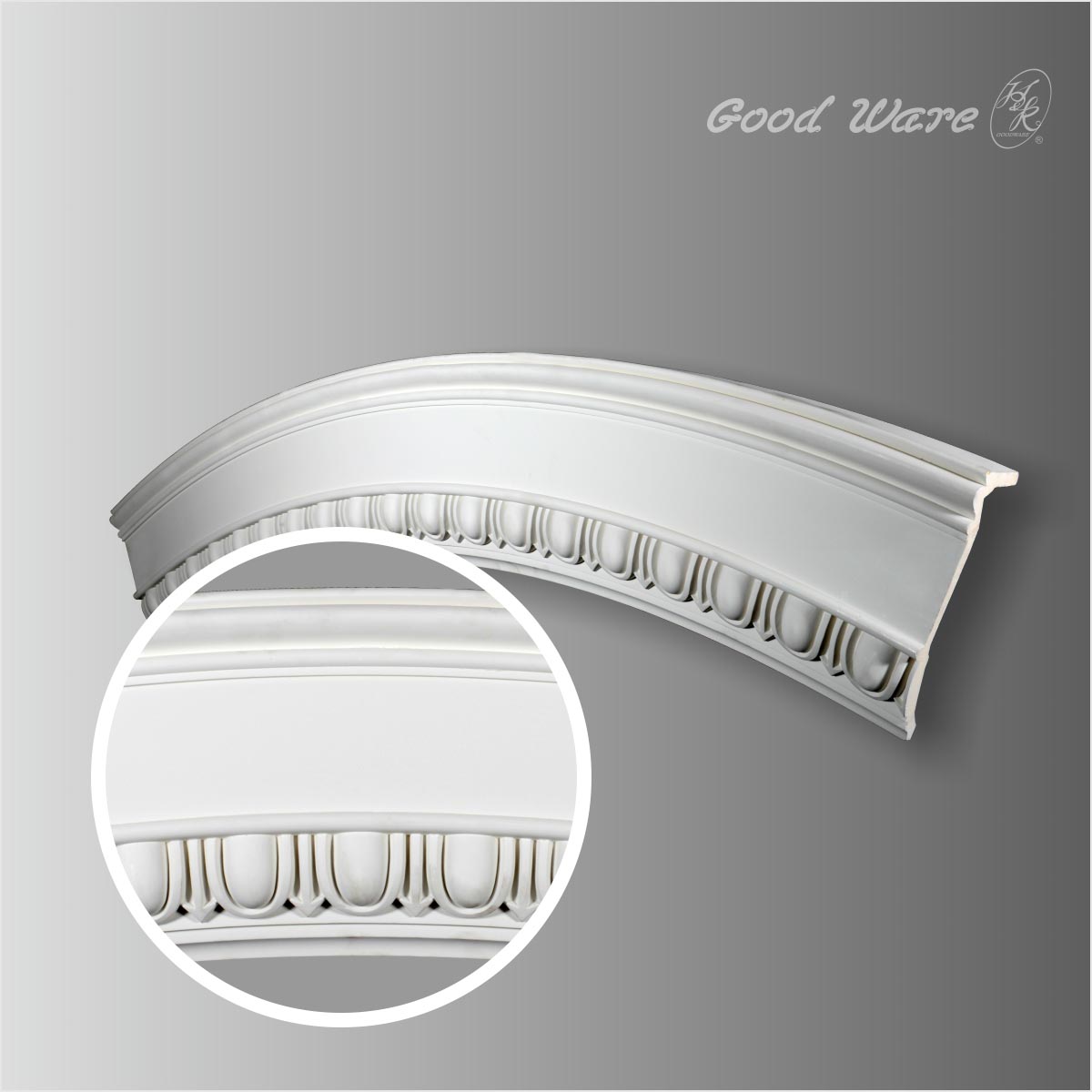 Egg and dart ceiling ring molding