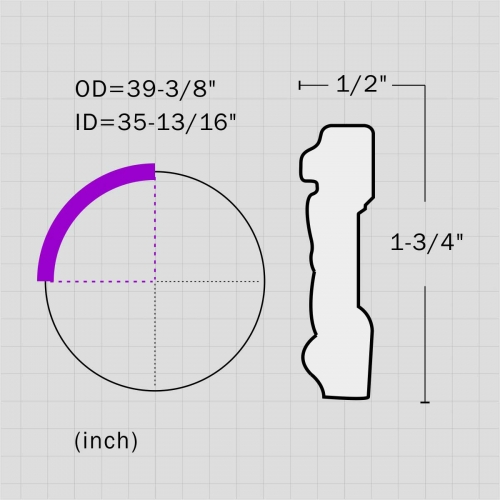 Polyurethane decorative ceiling rings