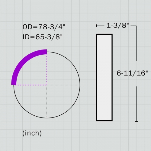 Polyurethane antique shell and bead ceiling ring
