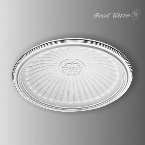 Polyurethane decorative dome for ceiling light