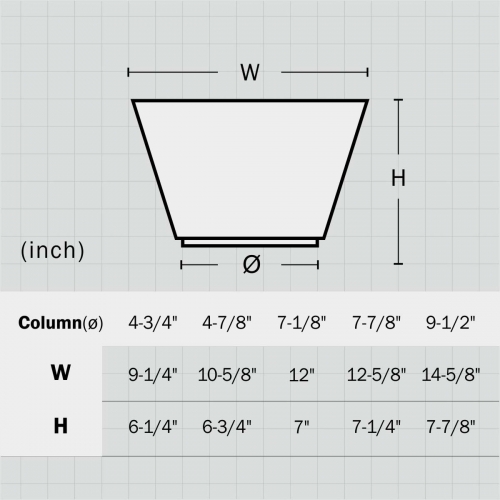 Polyurethane simple roman column capital