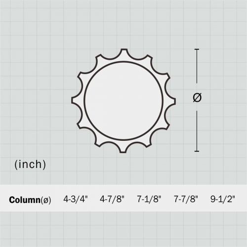 Polyurethane fluted greek architecture columns