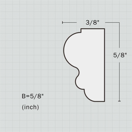 Polyurethane simple chair rail molding