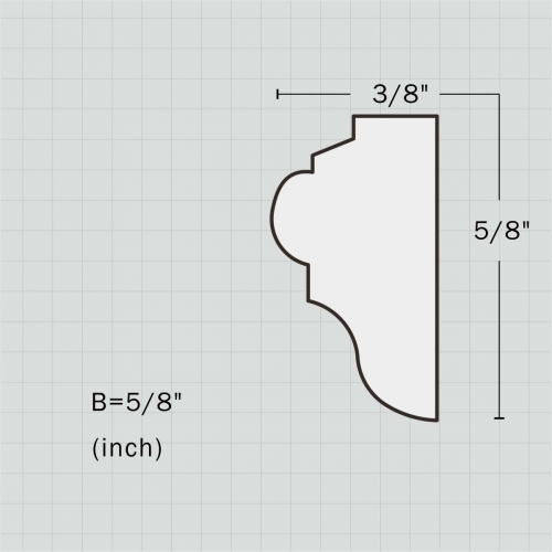 Small plain chair rail paneling molding
