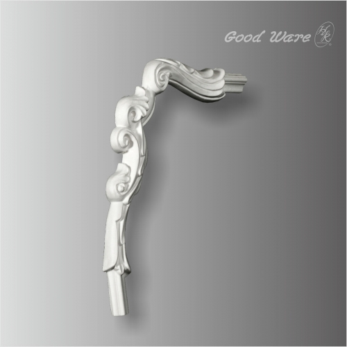 Polyurethane scroll leaf decorative corner moulding