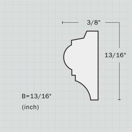 Polyurethane modern small chair rail in bedroom