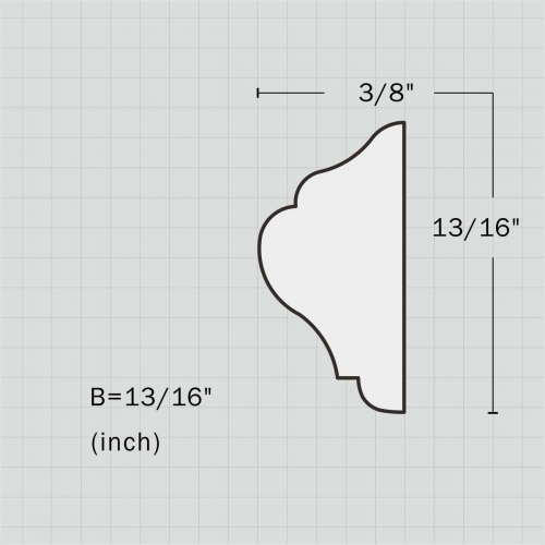 Polyurethane small chair rail in bathroom