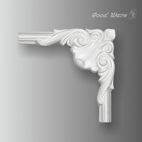 Polyurethane acanthus panel corner wall decor