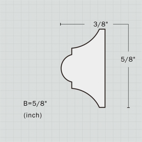 Polyurethane small thick chair rail molding