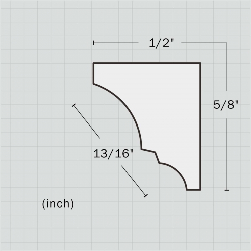Polyurethane plain living room chair rail molding