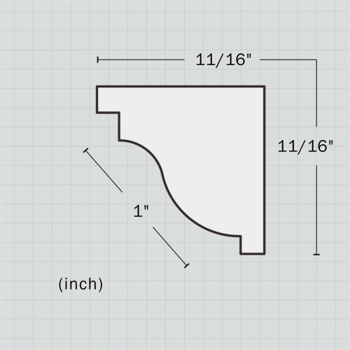 Polyurethane simple garage chair rail